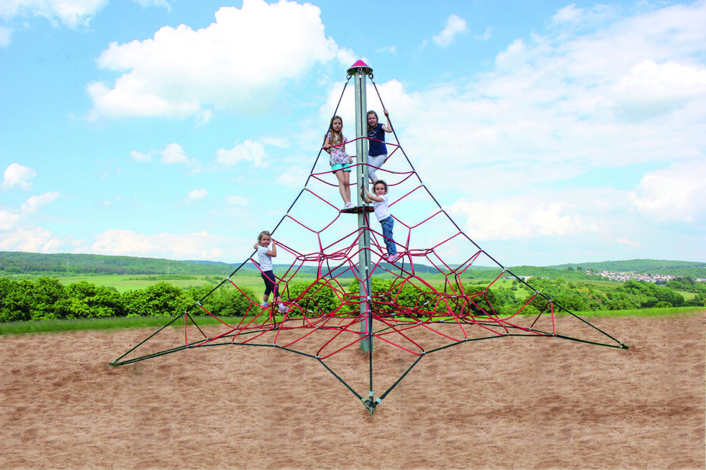 Children playing on Spider Climber